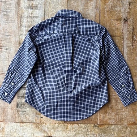 Ralph Lauren Boys Navy Plaid Shirt 4t - Picture 6 of 6